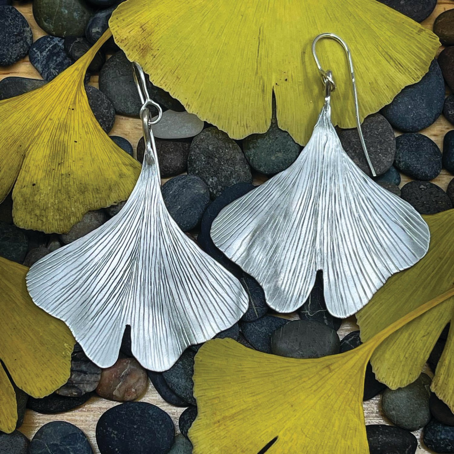 Earrings by Andrea Guarino-Slemmons. The Port Townsend Gallery will showcase art jewelry by Guarino-Slemmons in December.